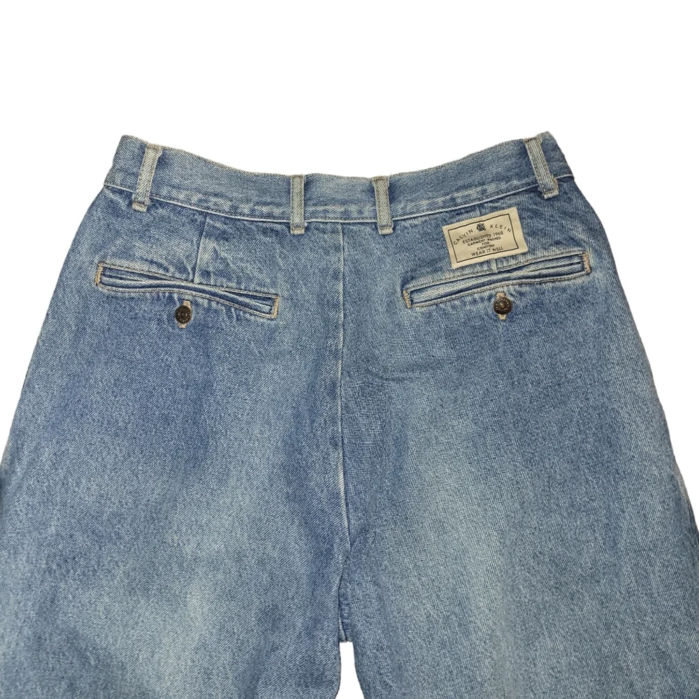 80s Calvin Klein Jeans Mens 31 Blue Denim Straight Leg Pleated 80s USA Made - Picture 4 of 13
